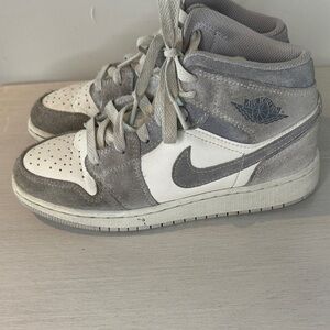 Nike Air Jordan Mid Gray and White Shoes
